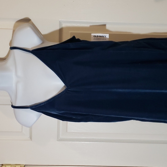 Old Navy Blue Velvet Maxi Dress - Picture 2 of 11